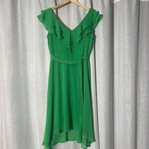 DKNY Vibrant Green High Low Dress